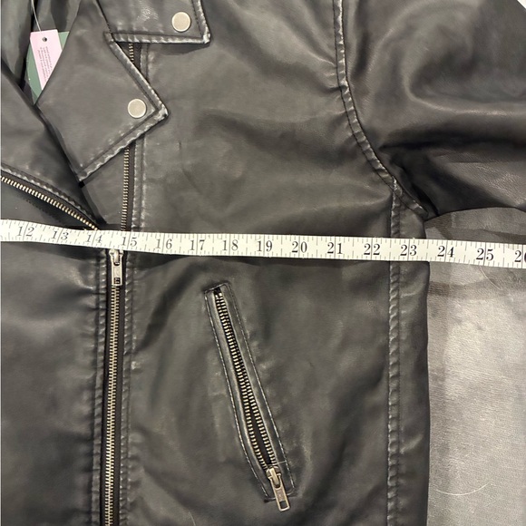 Wild Fable Black Faux Leather Jacket Small - Picture 6 of 12